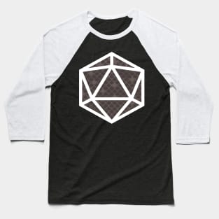 D20 Decal Badge - Scales Black Baseball T-Shirt